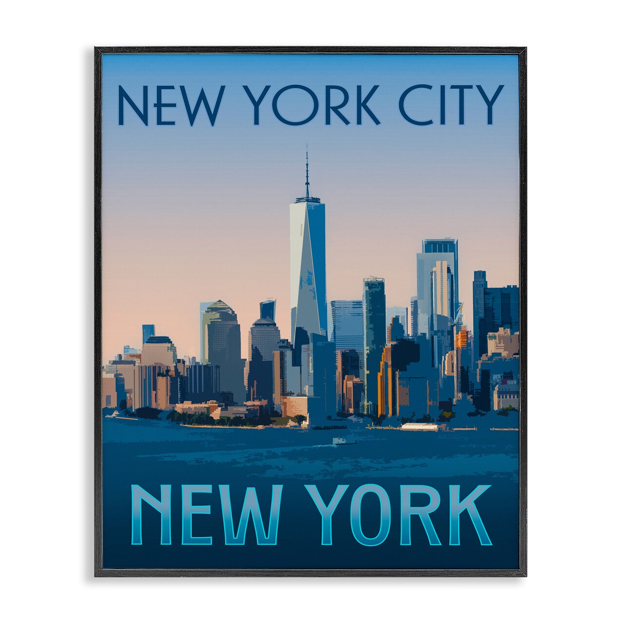 Stupell Industries New York Landmark Skyline Framed Giclee Design by Victoria Barnes